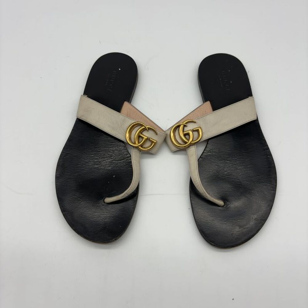 Gucci Black and Cream Sandals - Picture 3 of 5